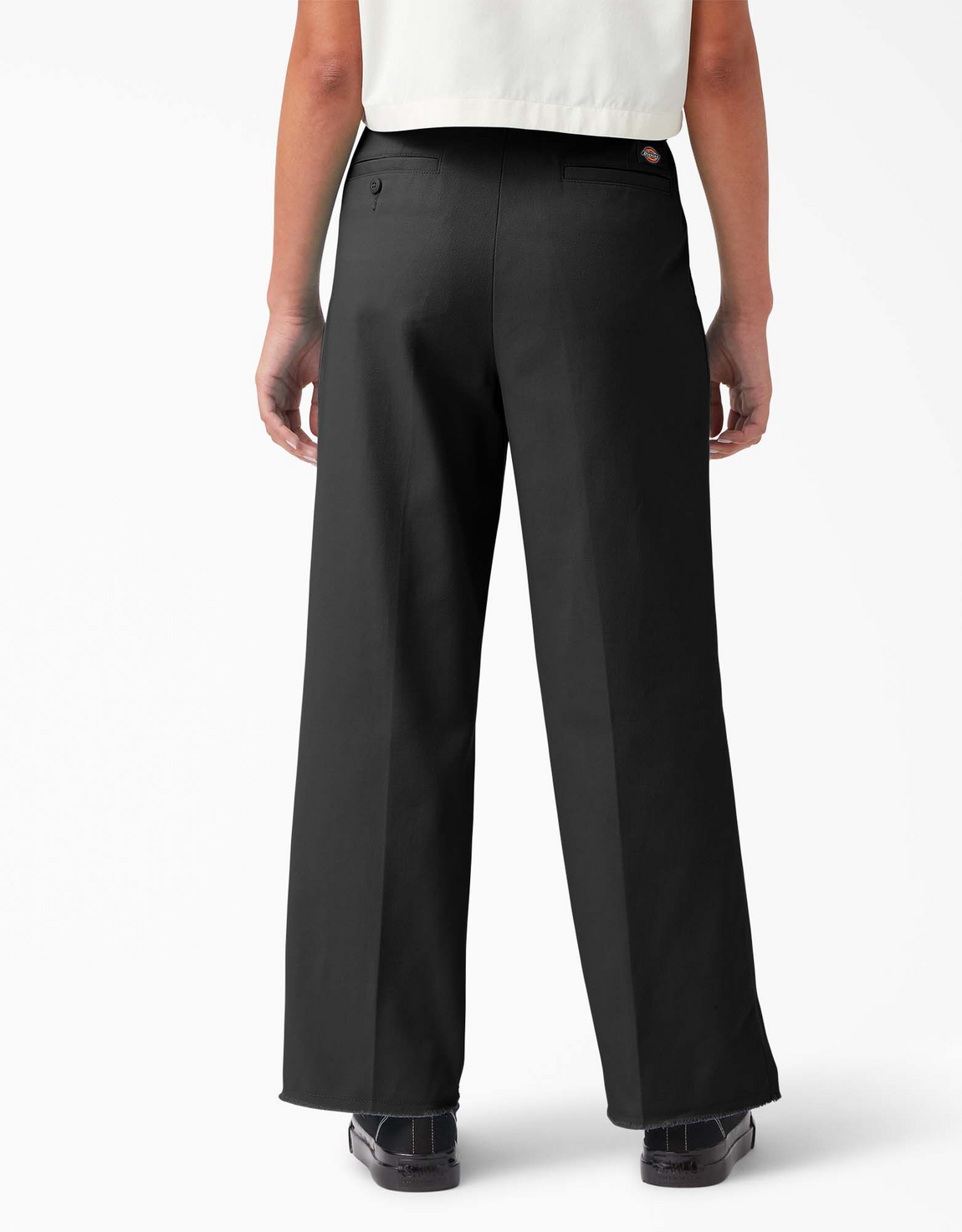 Dickies Women's Cropped Ankle Twill Pants (Rinsed Black) - Dickies Women's Cropped Ankle Twill Pants (Rinsed Black) - 