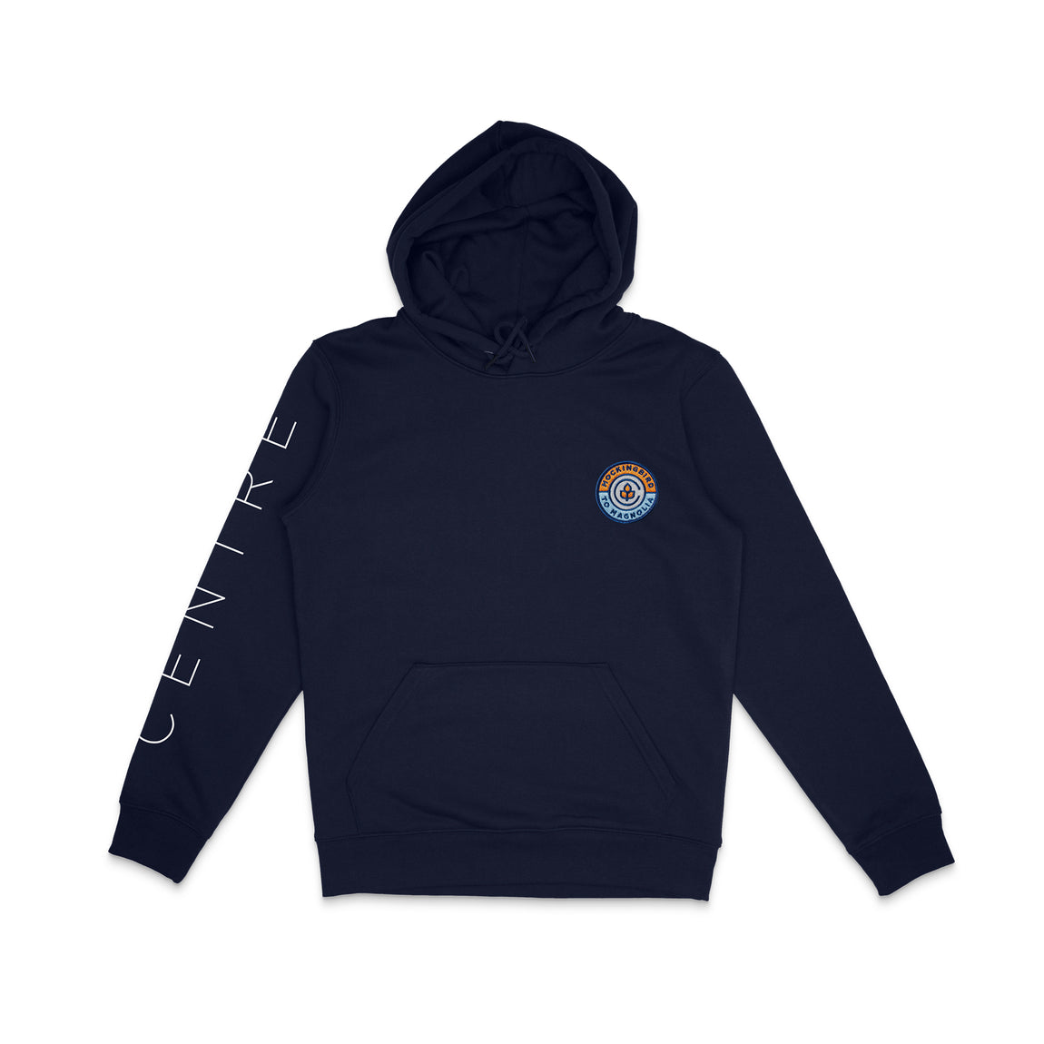 Centre Magnolia Patch Hoodie (Navy) - Centre Magnolia Patch Hoodie (Navy) - 