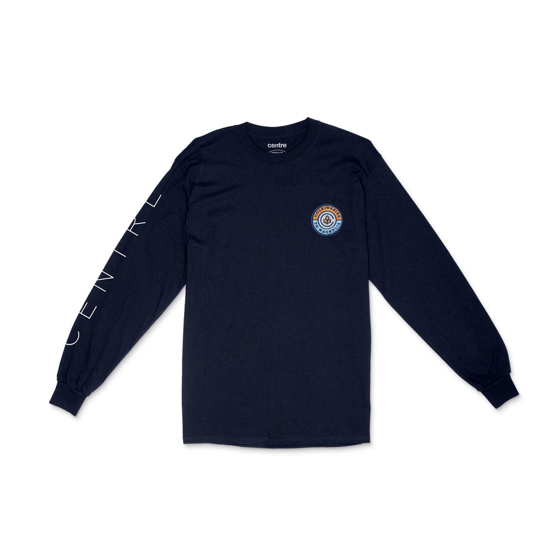 Centre Magnolia Long Sleeve Tee (Navy) - Centre Magnolia Long Sleeve Tee (Navy) - 