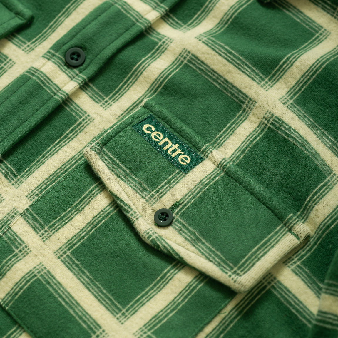 Centre Stretch Flannel LS Shirt (Dark Ivy) - Centre Stretch Flannel LS Shirt (Dark Ivy) - 