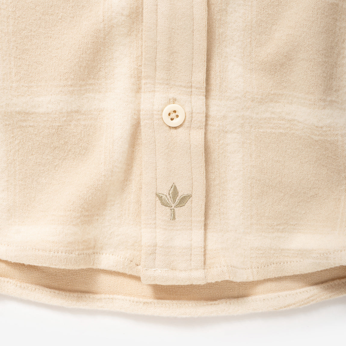 Centre Stretch Flannel LS Shirt (Oatmeal) - Centre Stretch Flannel LS Shirt (Oatmeal) - 