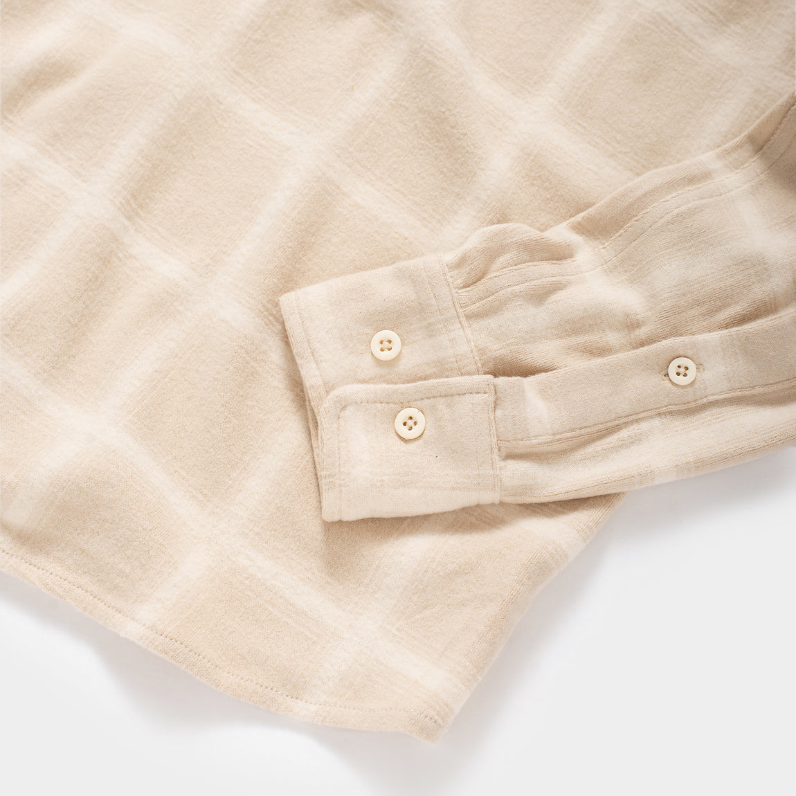 Centre Stretch Flannel LS Shirt (Oatmeal) - Centre Stretch Flannel LS Shirt (Oatmeal) - 