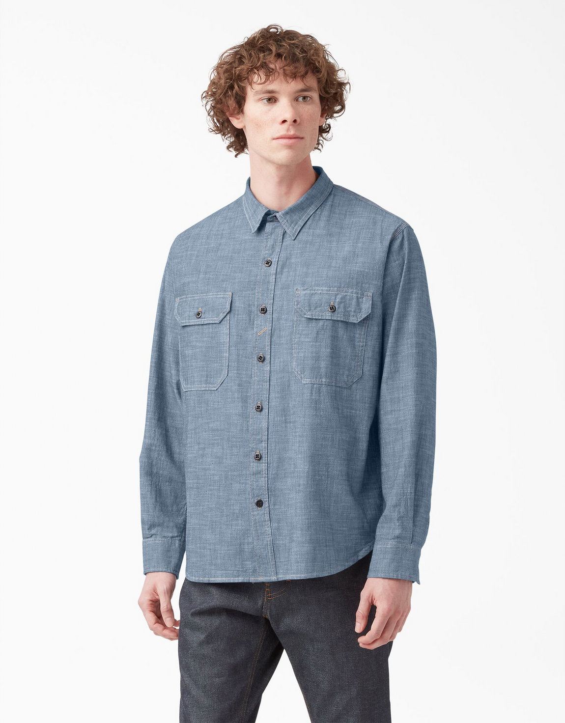 Dickies 1922 Long Sleeve Shirt (Blue Selvedge Chambray) - Dickies 1922 Long Sleeve Shirt (Blue Selvedge Chambray) - 