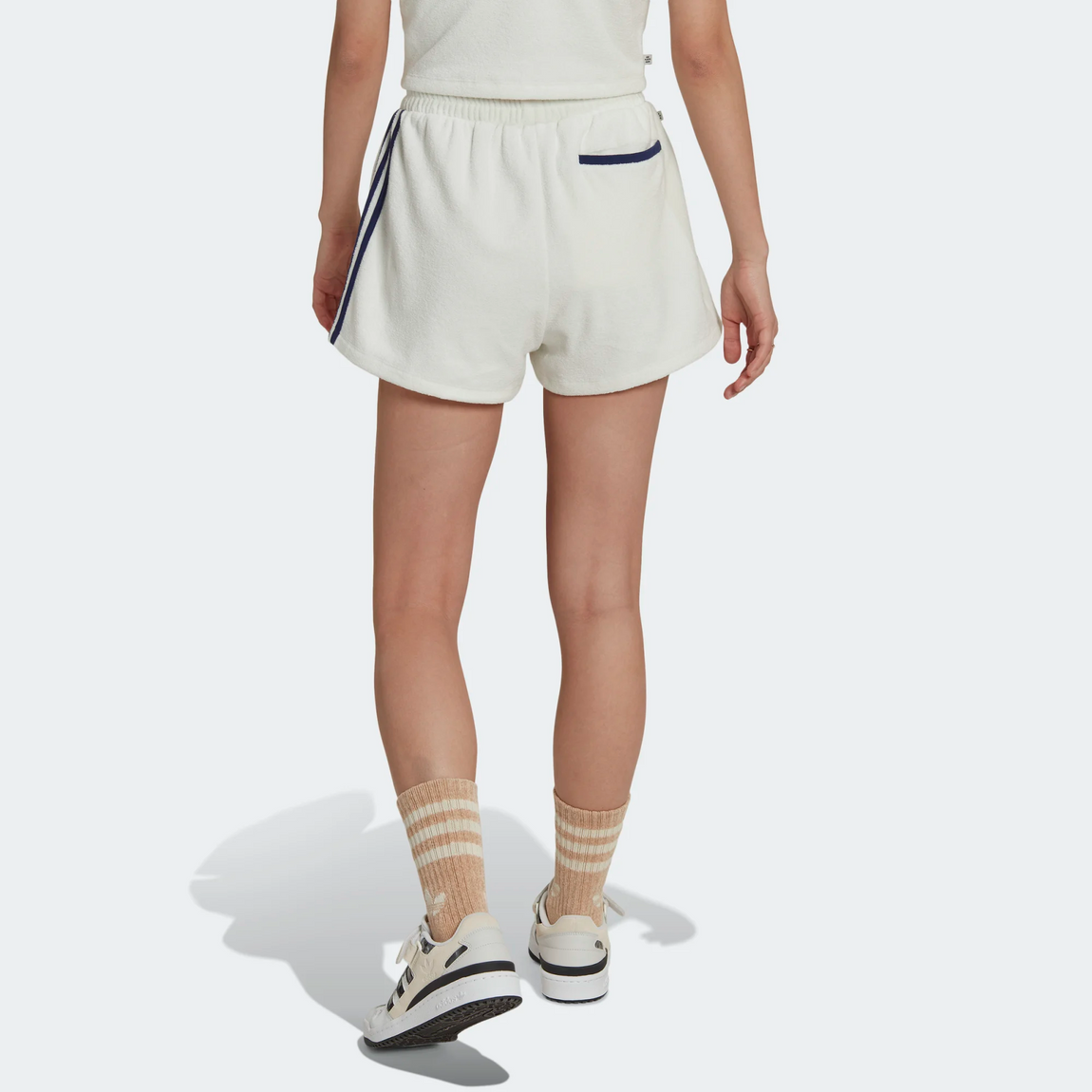Adidas Women's High-Waist Towel Terry Shorts (Non Dyed) - Adidas Women's High-Waist Towel Terry Shorts (Non Dyed) - 