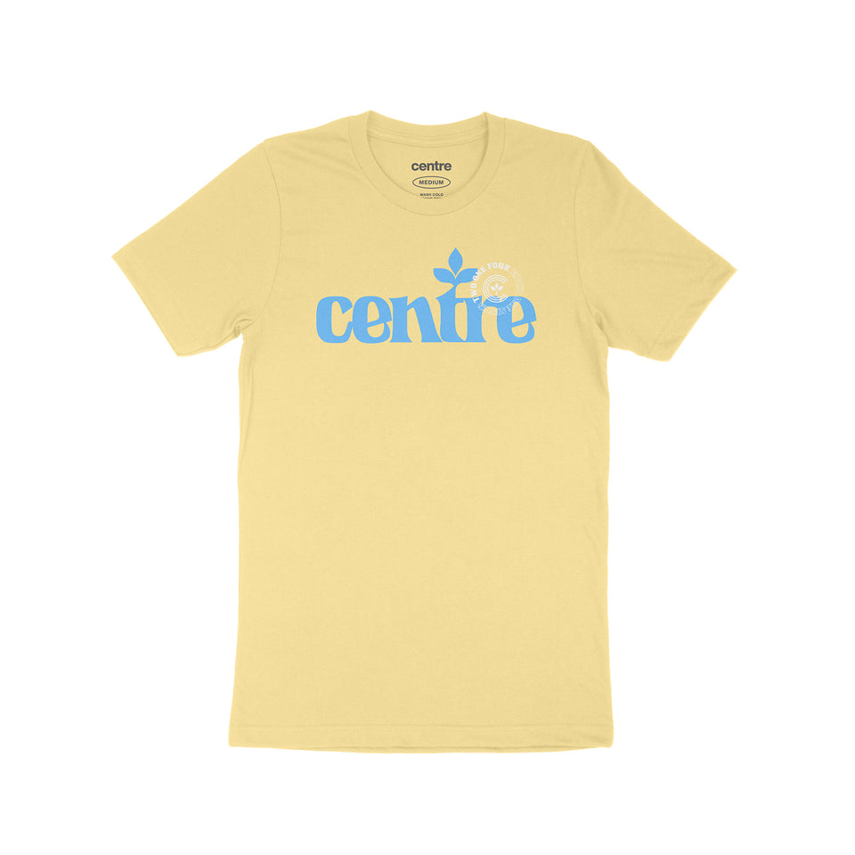Centre Homegrown Logo Tee (Banana) - Centre Tops