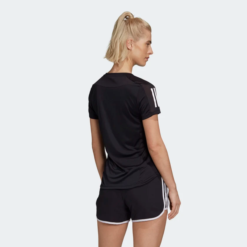 Adidas Women's Own The Run Tee (Black/White) - Adidas Women's Own The Run Tee (Black/White) - 