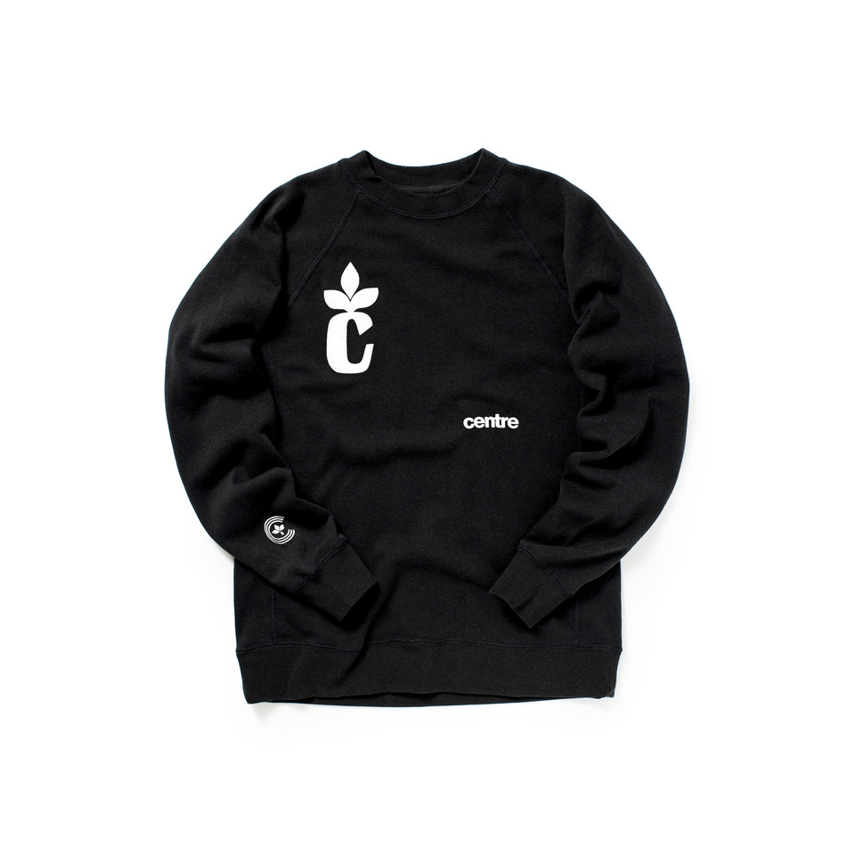 Centre Puff Raglan Sweatshirt (Black) - Centre Hoodies/Sweatshirts