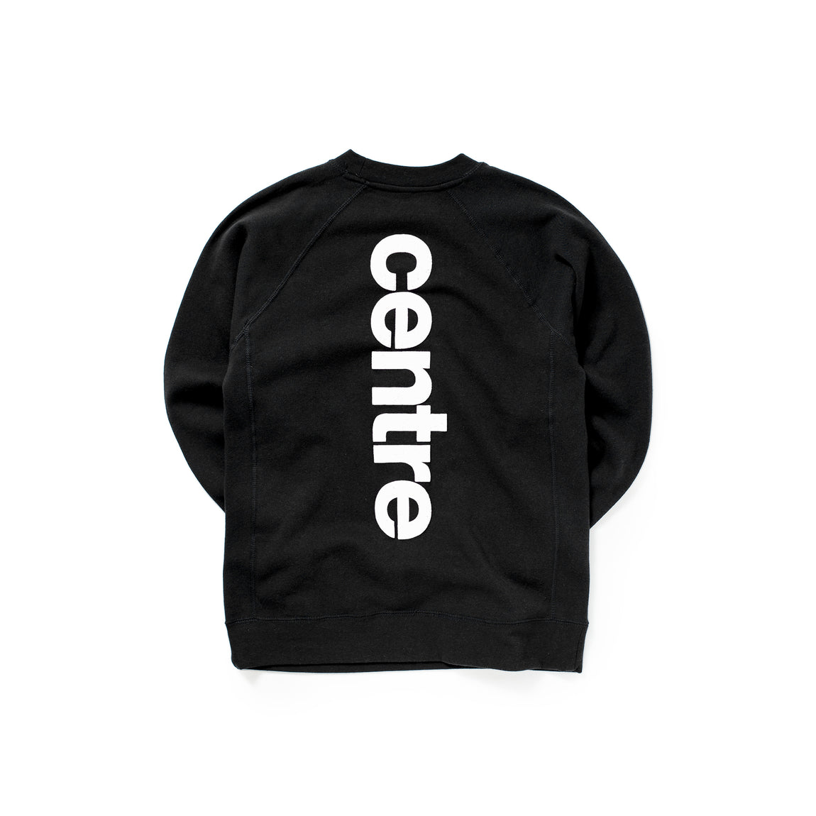 Centre Puff Raglan Sweatshirt (Black) - Centre Puff Raglan Sweatshirt (Black) - 
