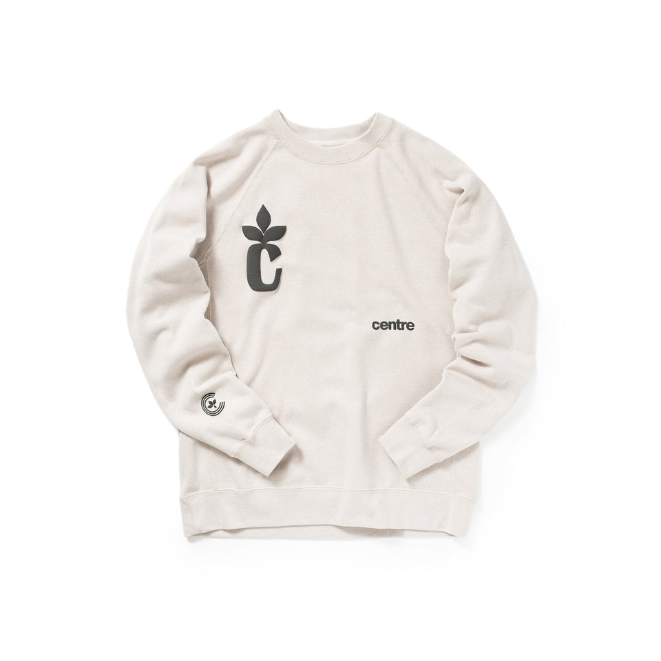 Centre Puff Raglan Sweatshirt (Heather Stone) - Centre Hoodies/Sweatshirts