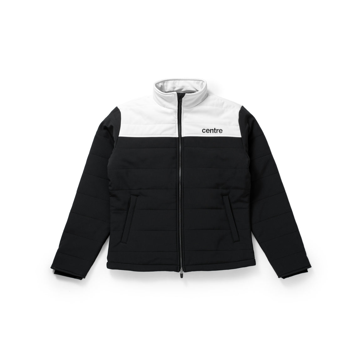 Centre Full Zip Puff Jacket (Black/White) - Centre Full Zip Puff Jacket (Black/White) - 