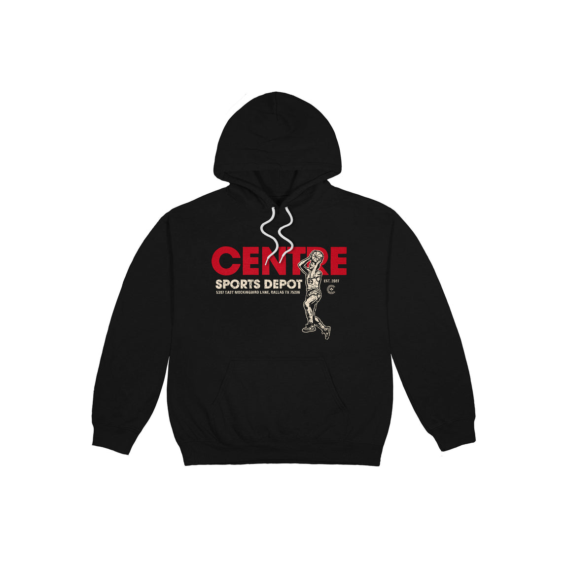 Centre Sports Depot Pullover Hoodie (Black) - Centre Sports Depot Pullover Hoodie (Black) - 