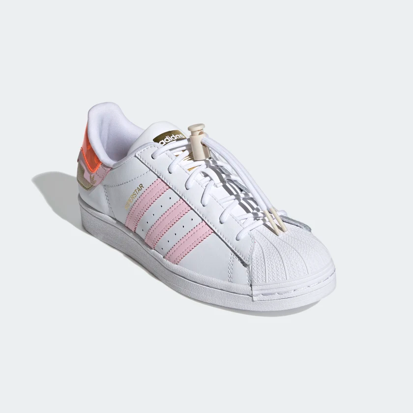 Adidas Women's Superstar (White/Clear Pink/Solar Red) - Adidas Women's Superstar (White/Clear Pink/Solar Red) - 