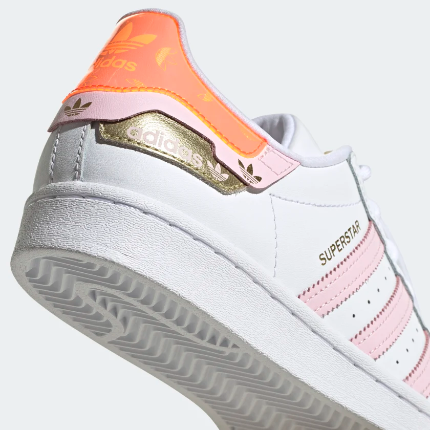 Adidas Women's Superstar (White/Clear Pink/Solar Red) - Adidas Women's Superstar (White/Clear Pink/Solar Red) - 