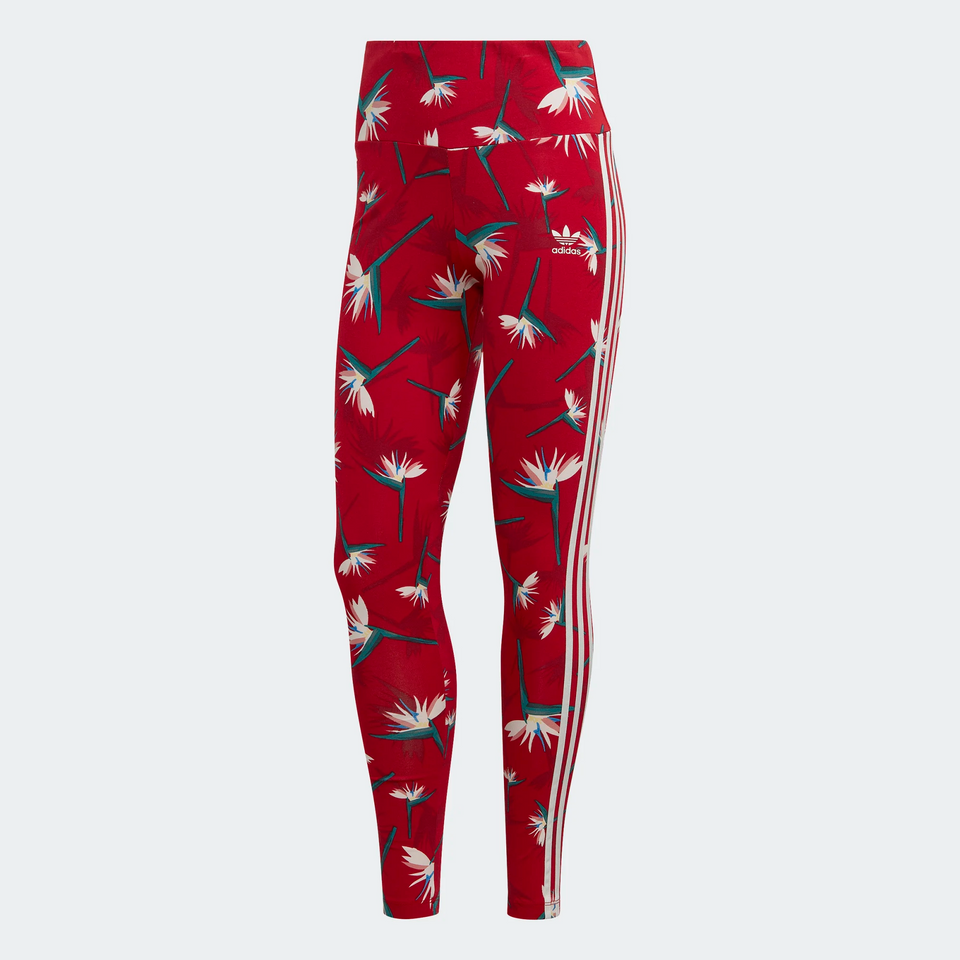 Adidas X Thebe Magugu Women's Leggings (Red/Multicolor) - Women's - Bottoms