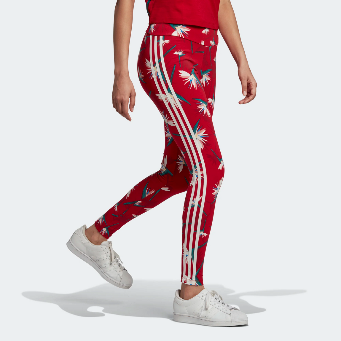 Adidas X Thebe Magugu Women's Leggings (Red/Multicolor) - Adidas X Thebe Magugu Women's Leggings (Red/Multicolor) - 
