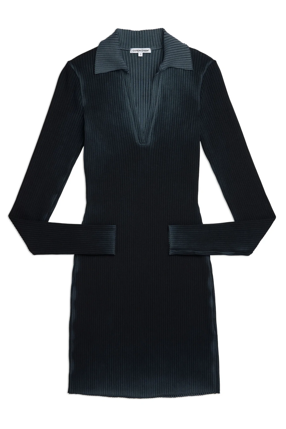 Cotton Citizen Women's Ibiza Polo Dress (Vintage Black) - Cotton Citizen