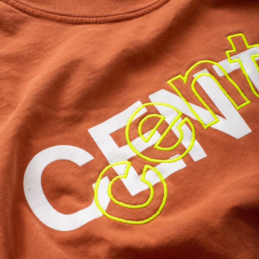 Centre Mixed Media Block Tee (Yam) - Centre Mixed Media Block Tee (Yam) - 