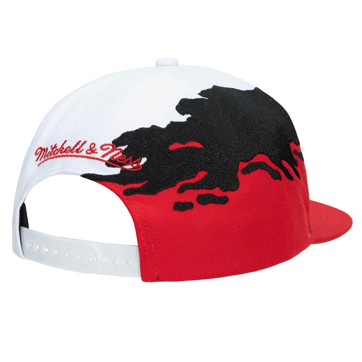 Mitchell & Ness Chicago Bulls NBA Paintbrush Snapback Hat (White/Red) - Mitchell & Ness Chicago Bulls NBA Paintbrush Snapback Hat (White/Red) - 