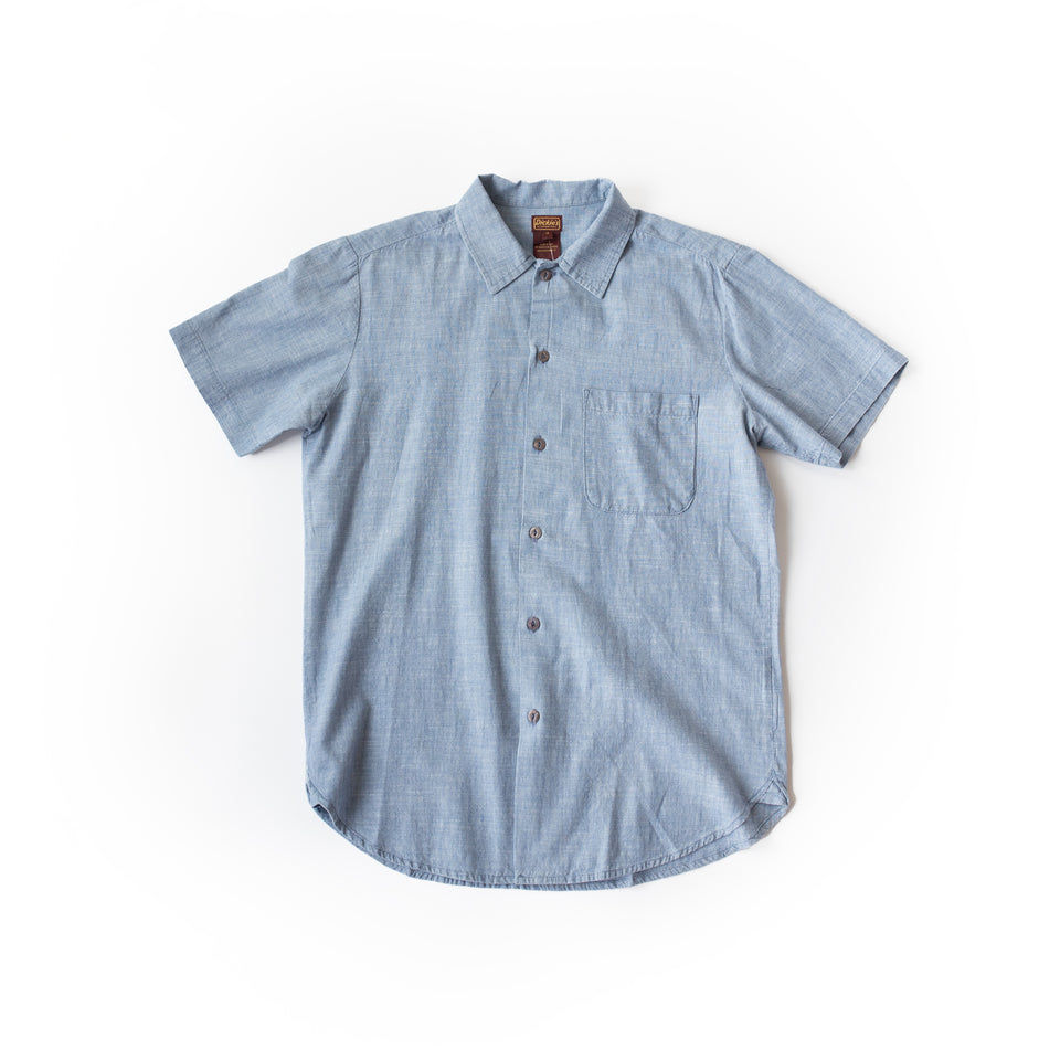Dickies 1922 Short Sleeve Shirt (Bleached Selvedge Chambray) - Summer 30 Sale