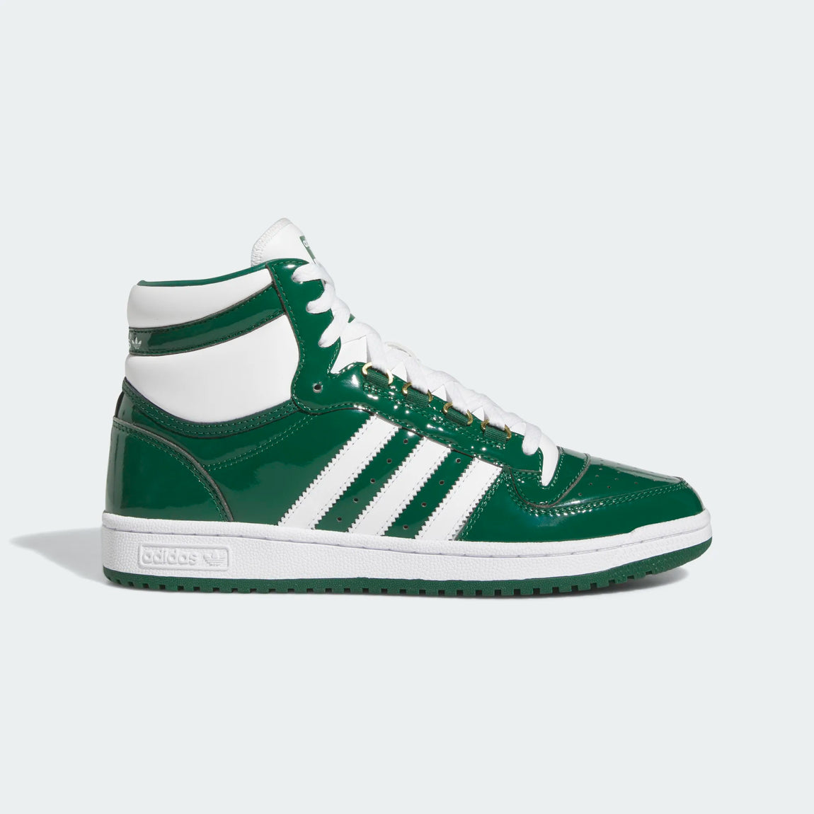Adidas Top Ten RB Patent Leather (Dark Green/Cloud White-Gold Metallic) - Adidas Top Ten RB Patent Leather (Dark Green/Cloud White-Gold Metallic) - 