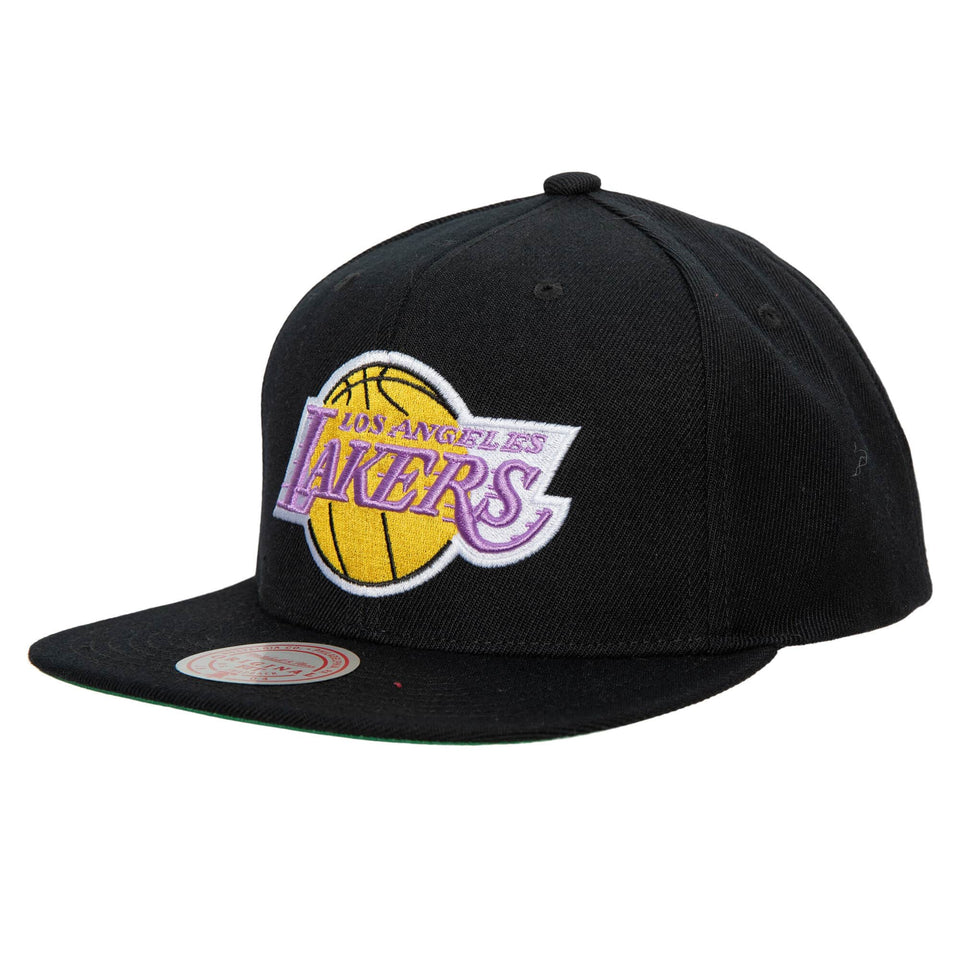 Mitchell & Ness LA Lakers NBA Top Spot Snapback Hat (Black) - Hats