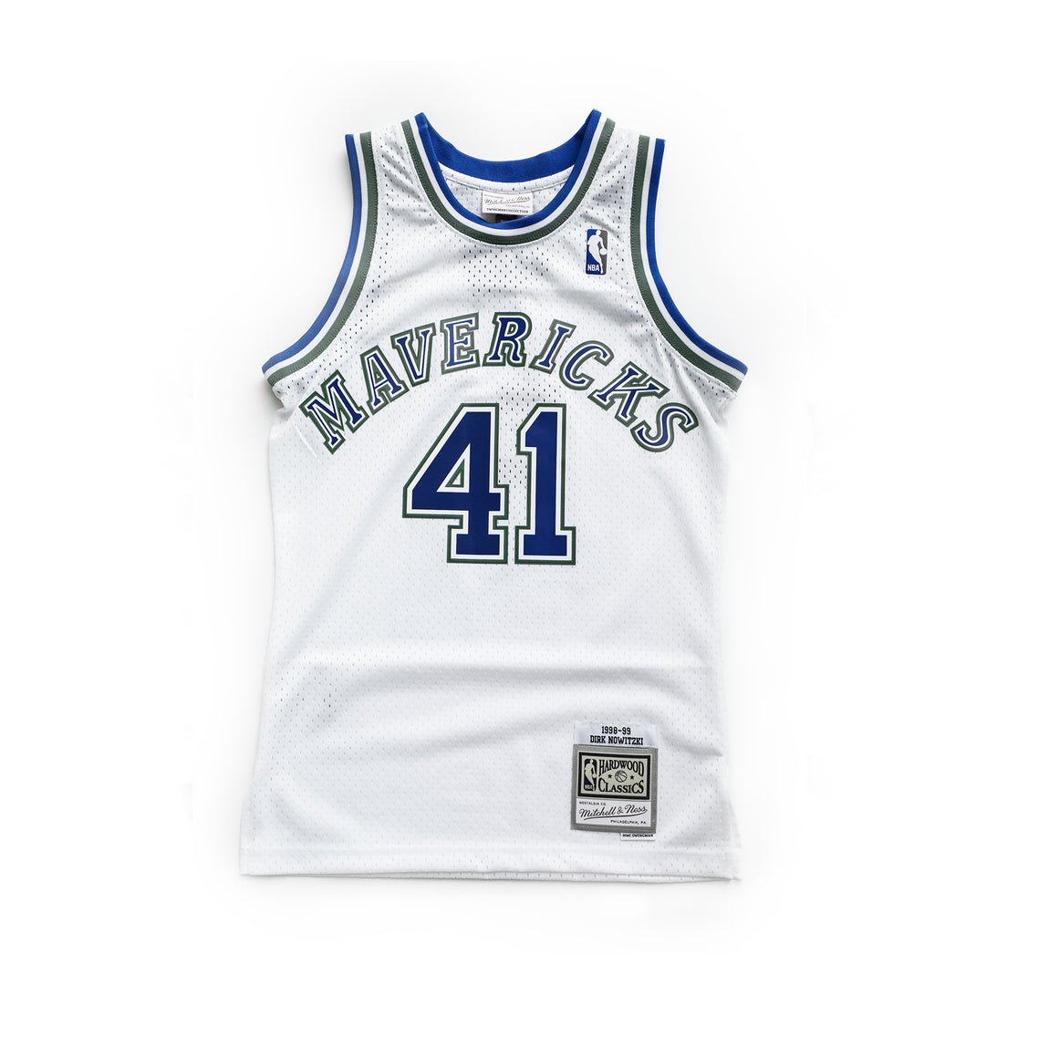 Mitchell & Ness NBA SWINGMAN JERSEY MAVERICKS 98 DIRK NOWITZKI ( White ) - Mitchell & Ness NBA SWINGMAN JERSEY MAVERICKS 98 DIRK NOWITZKI ( White ) - 