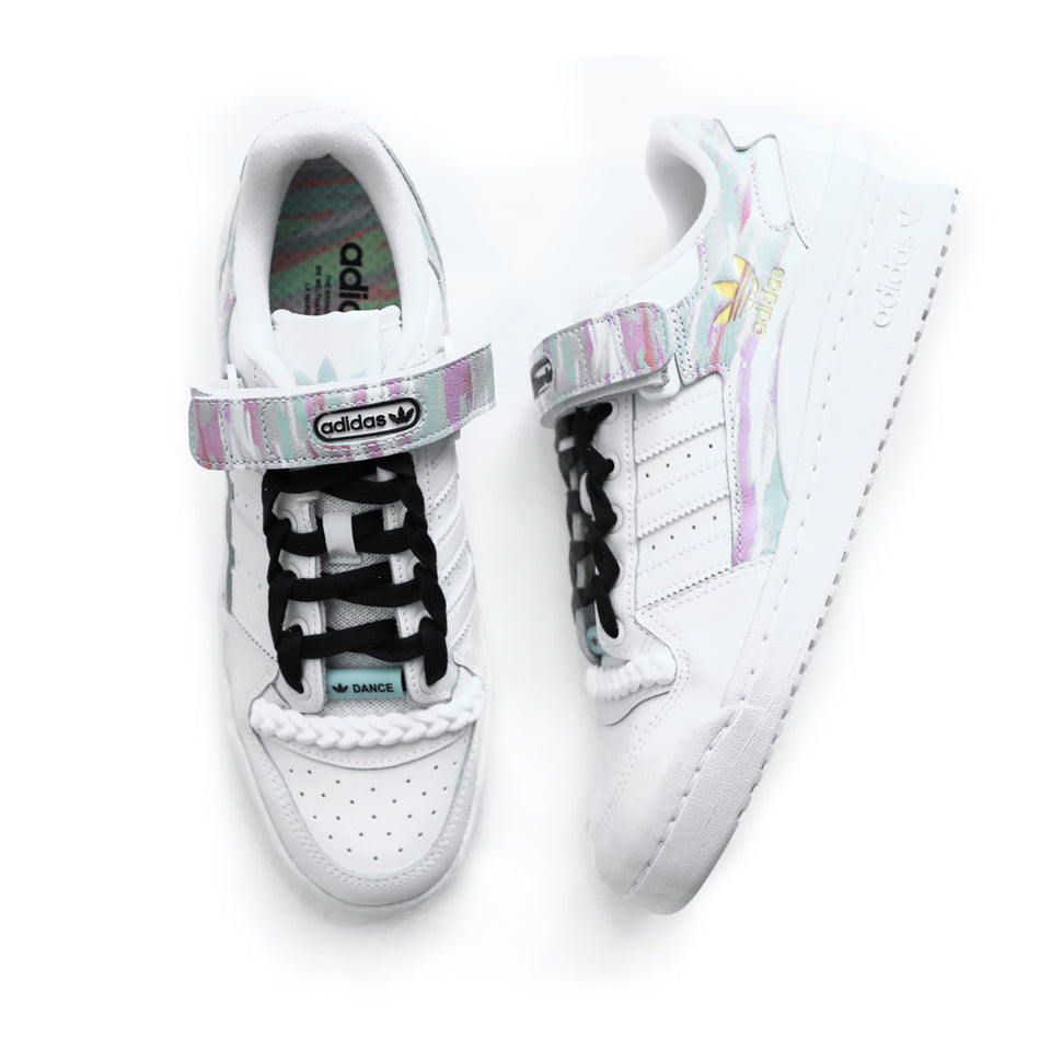 Adidas Women's Forum Low (Footwear White/Frozen Green) - Email Blast Sale 4/10/22