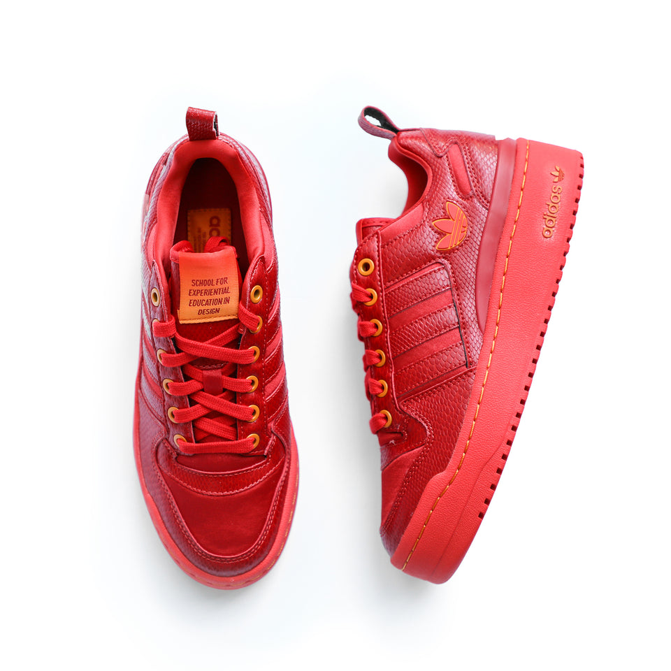 Adidas Women's Forum Bold (Red/Red/Bright Orange) - BYESUMMER