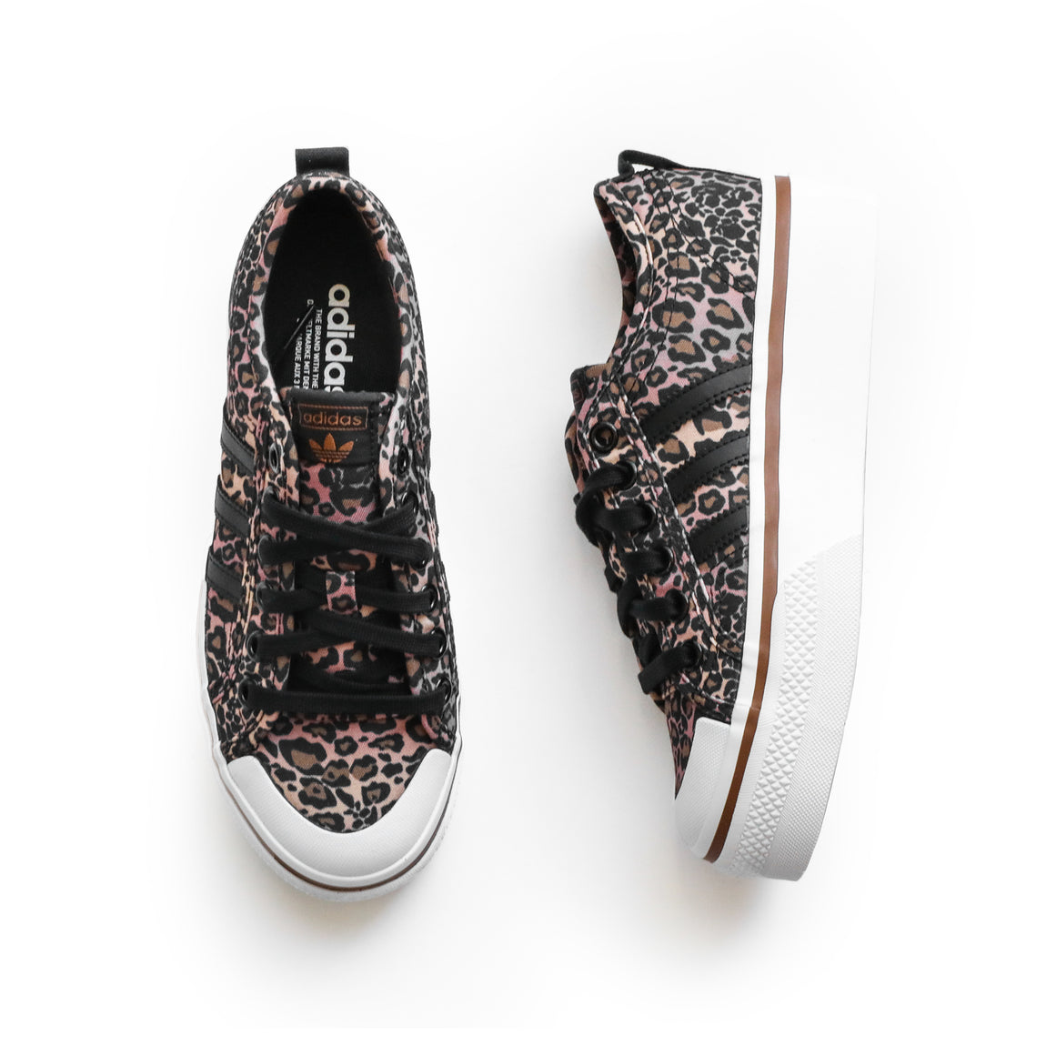 Adidas Women's Nizza Platform (Black/White-Wild Brown) - Adidas Women's Nizza Platform (Black/White-Wild Brown) - 