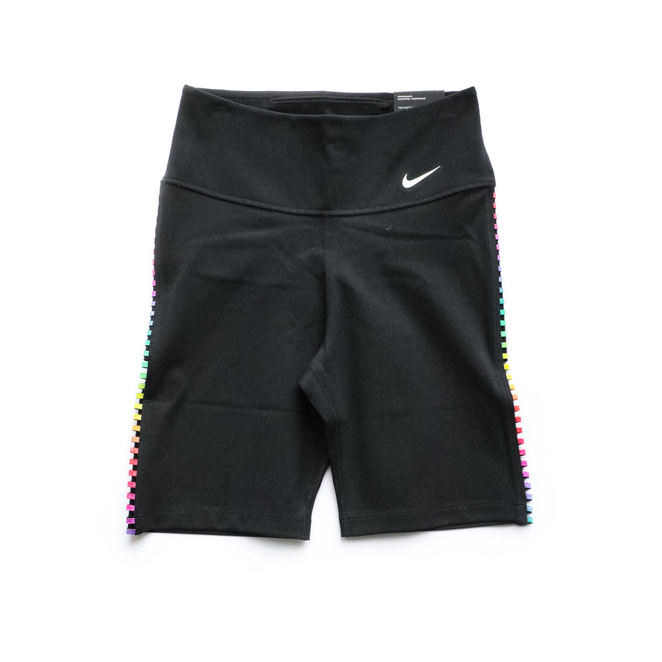 Nike Women's One Rainbow 7-Inch Shorts (Black/Multicolor) - Summer 30 Sale