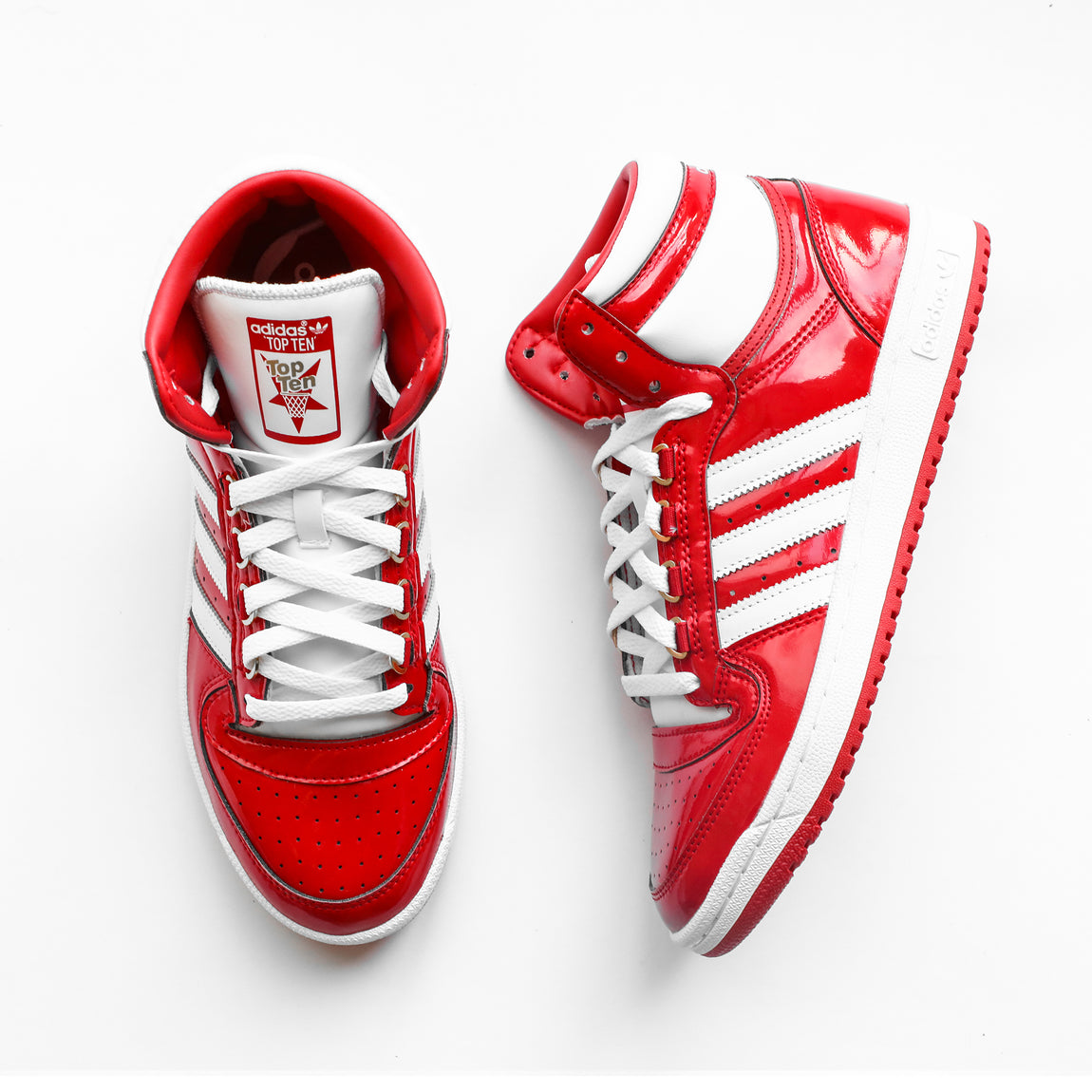 Adidas Top Ten RB Patent Leather (Scarlet Red/Footwear White-Metallic Gold) - Adidas Top Ten RB Patent Leather (Scarlet Red/Footwear White-Metallic Gold) - 