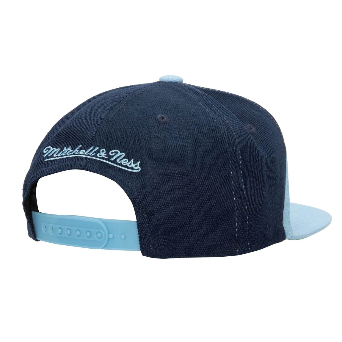Mitchell & Ness UNC Tarheels NCAA Sharktooth Snapback Hat (Navy/Light Blue) - Mitchell & Ness UNC Tarheels NCAA Sharktooth Snapback Hat (Navy/Light Blue) - 